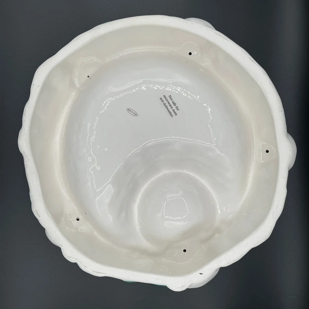 Christmas Snowman Chip Dip Serving Bowl Holiday Party Decor Winter Tray 11